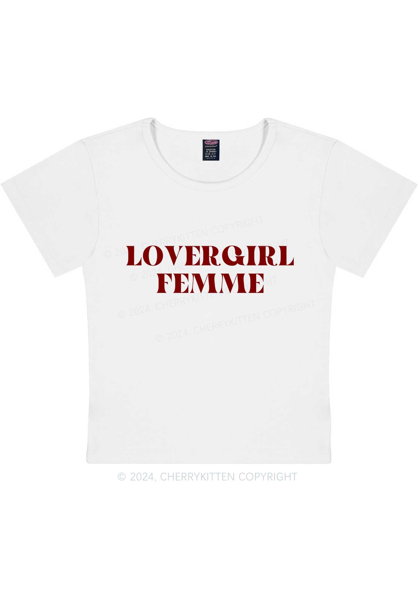 Curvy Lovergirl Femme Y2K Baby Tee Cherrykitten