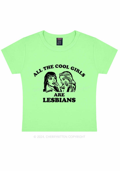 Cool Girls Lesbians Y2K Baby Tee Cherrykitten