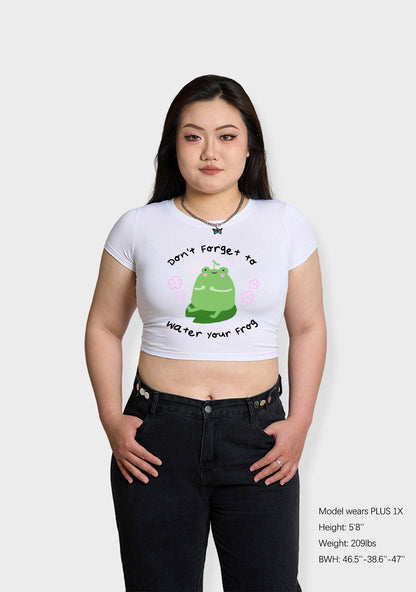 Curvy Don't Forget To Water Your Frog Baby Tee