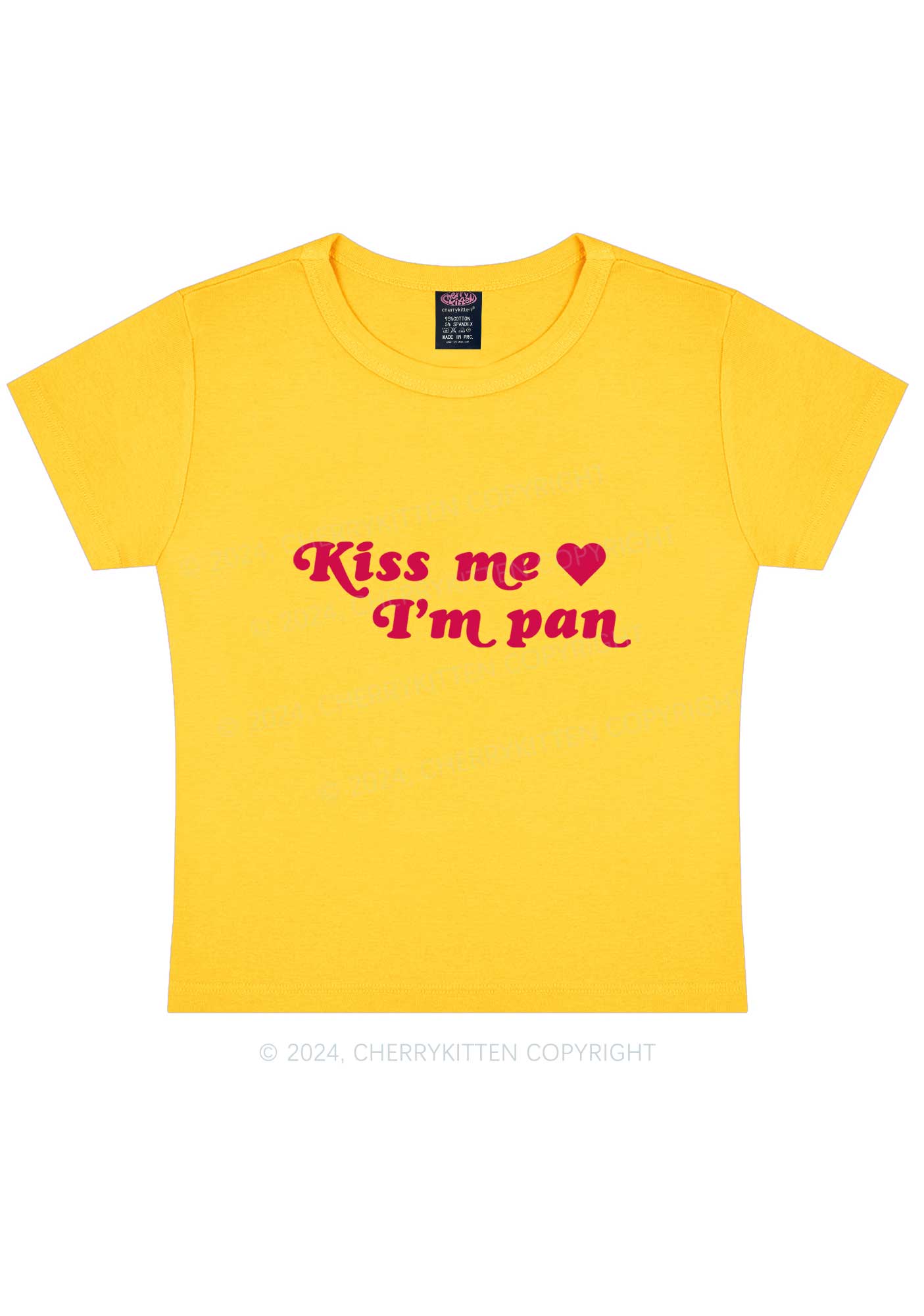 Kiss Me I’m Pan Y2K Baby Tee Cherrykitten