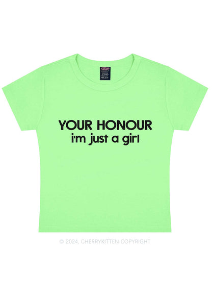 Your Honour Y2K Baby Tee Cherrykitten