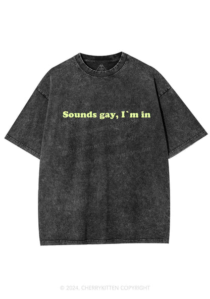 Sounds Gay Y2K Washed Tee Cherrykitten