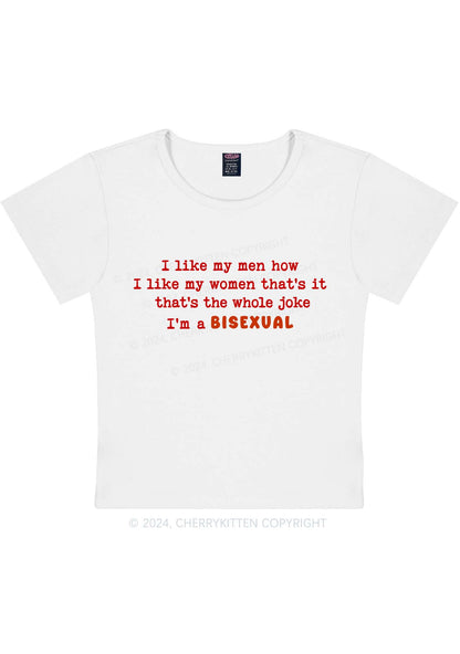 I'm A Bisexual Y2K Baby Tee Cherrykitten