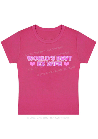 World's Best EX Wife Y2K Baby Tee Cherrykitten