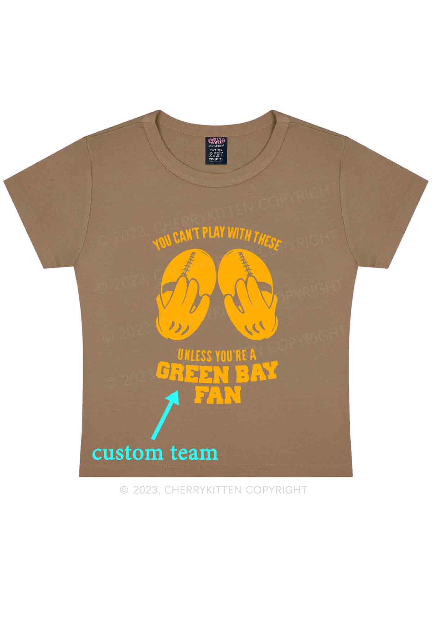 Custom Team Fan Super Bowl Y2K Baby Tee Cherrykitten