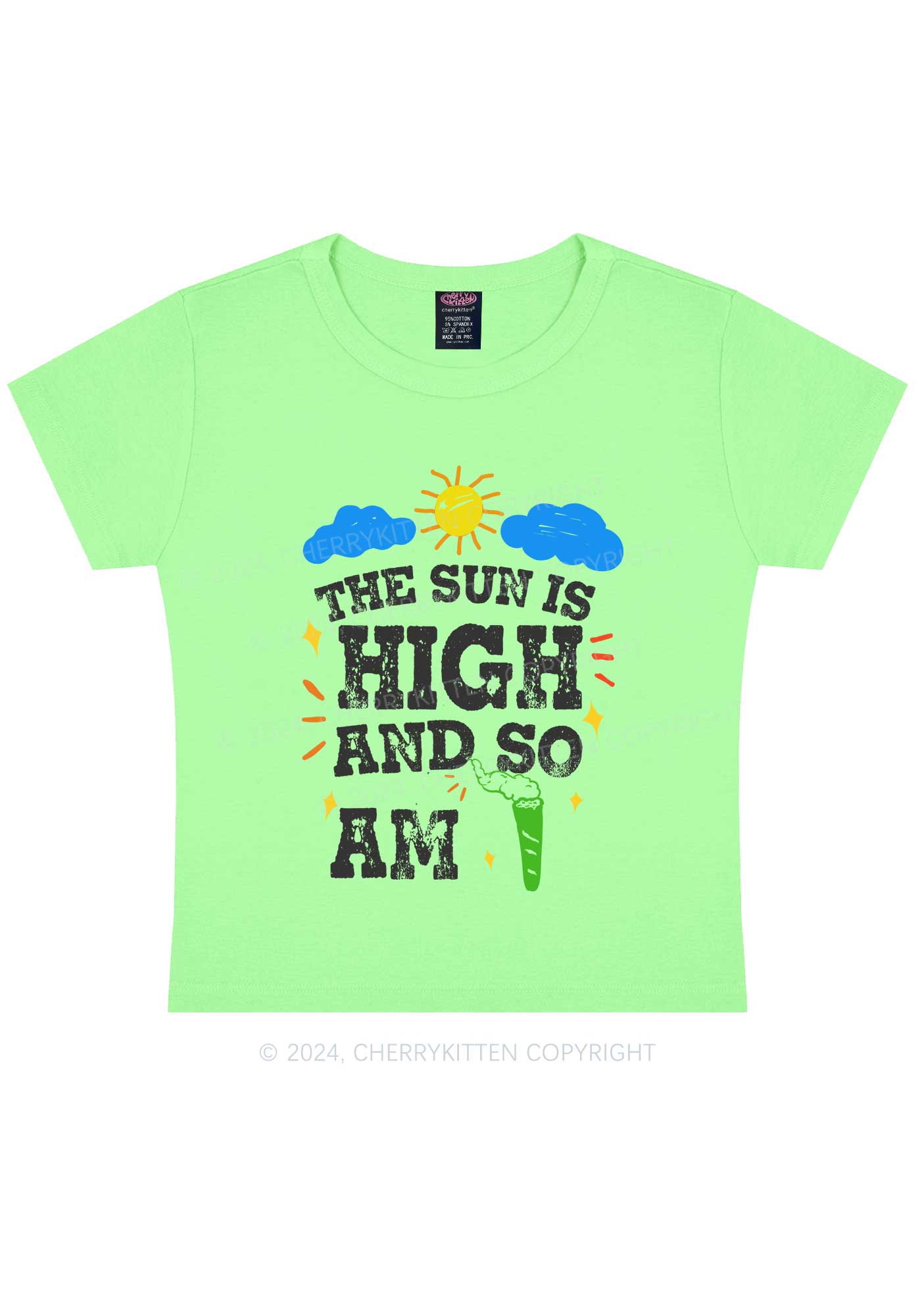 I Am High Y2K Baby Tee Cherrykitten