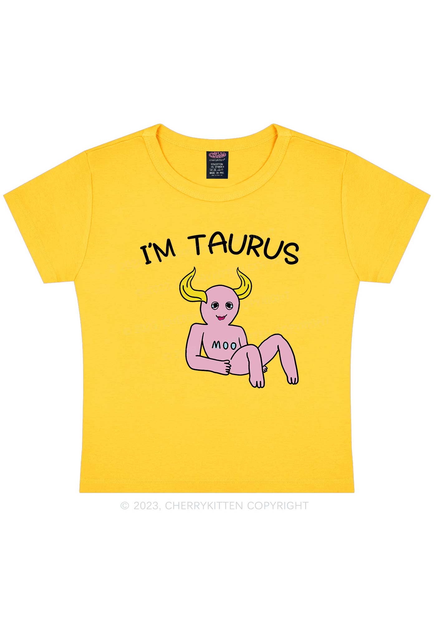 Cherrykitten I'm Taurus Y2K Baby Tee Cherrykitten for Sale