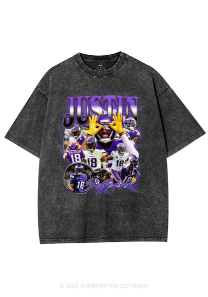 Purple Justin Y2K Super Bowl Washed Tee Cherrykitten