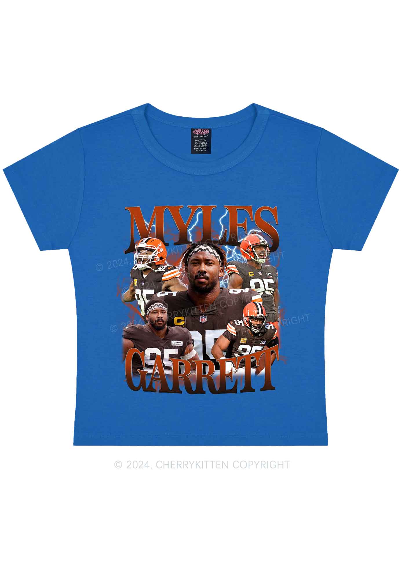 Red Myles Y2K Super Bowl Baby Tee Cherrykitten