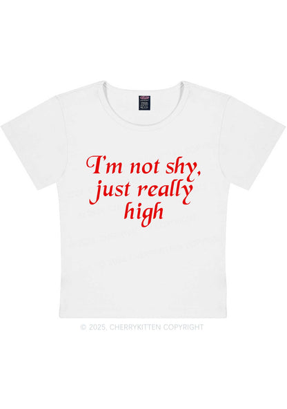 Just Really High Y2K Baby Tee Cherrykitten