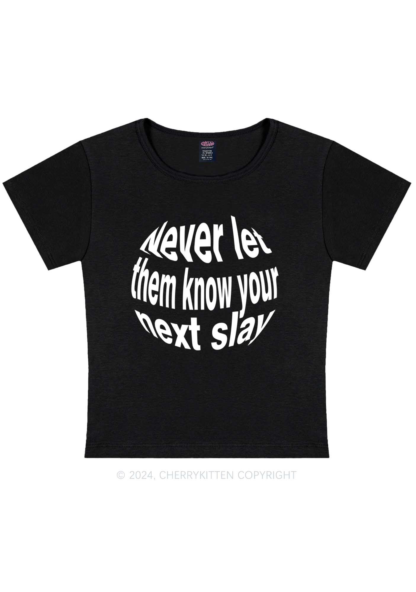 Curvy Your Next Slay Y2K Baby Tee Cherrykitten