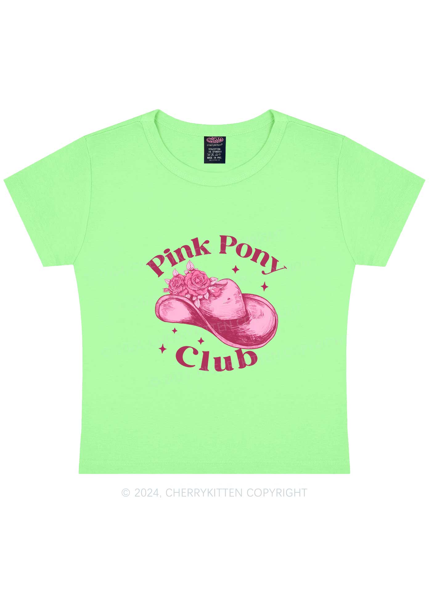 Pink Pony Club Y2K Baby Tee Cherrykitten