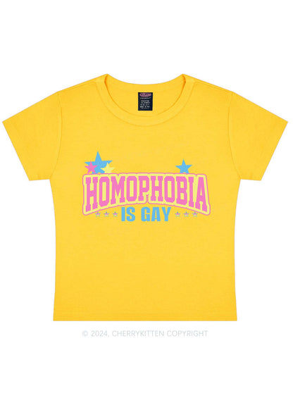 Homophobia Is Gay Y2K Baby Tee Cherrykitten