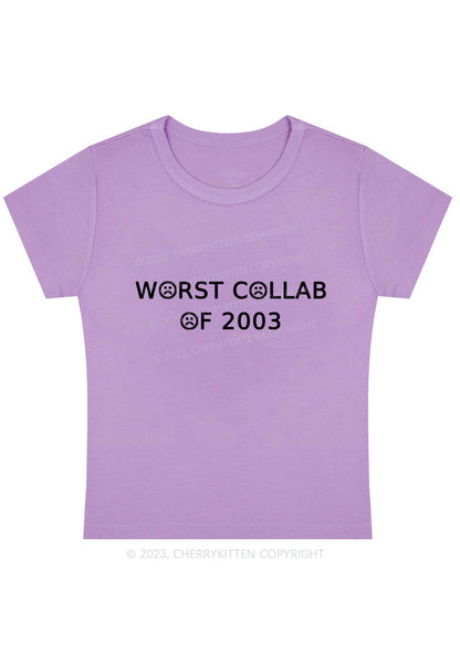 Curvy Custom Year Worst Collab Baby Tee Cherrykitten