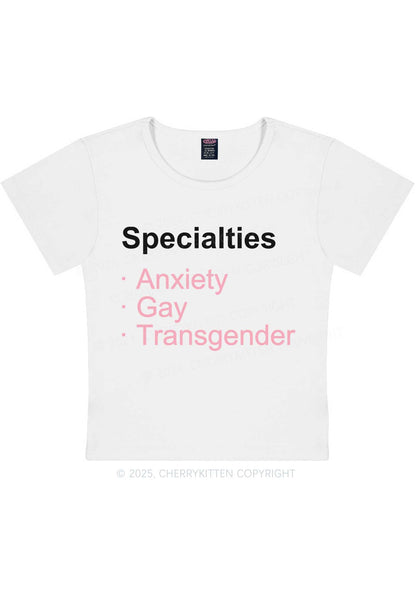 Anxiety Gay Transgender Y2K Baby Tee Cherrykitten