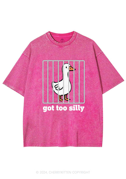 Got Too Silly Goose Y2K Washed Tee Cherrykitten