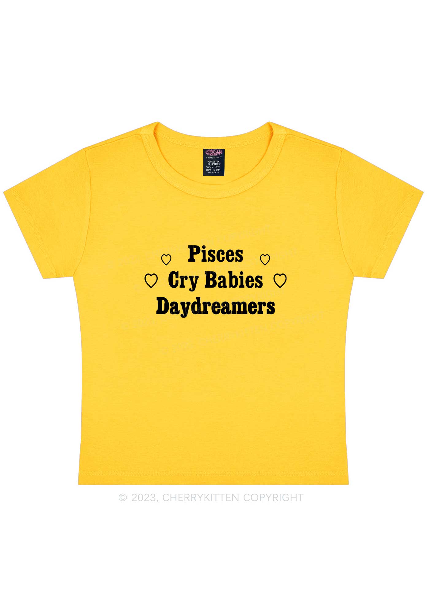 Pisces Cry Babies Daydreamers Y2K Baby Tee Cherrykitten