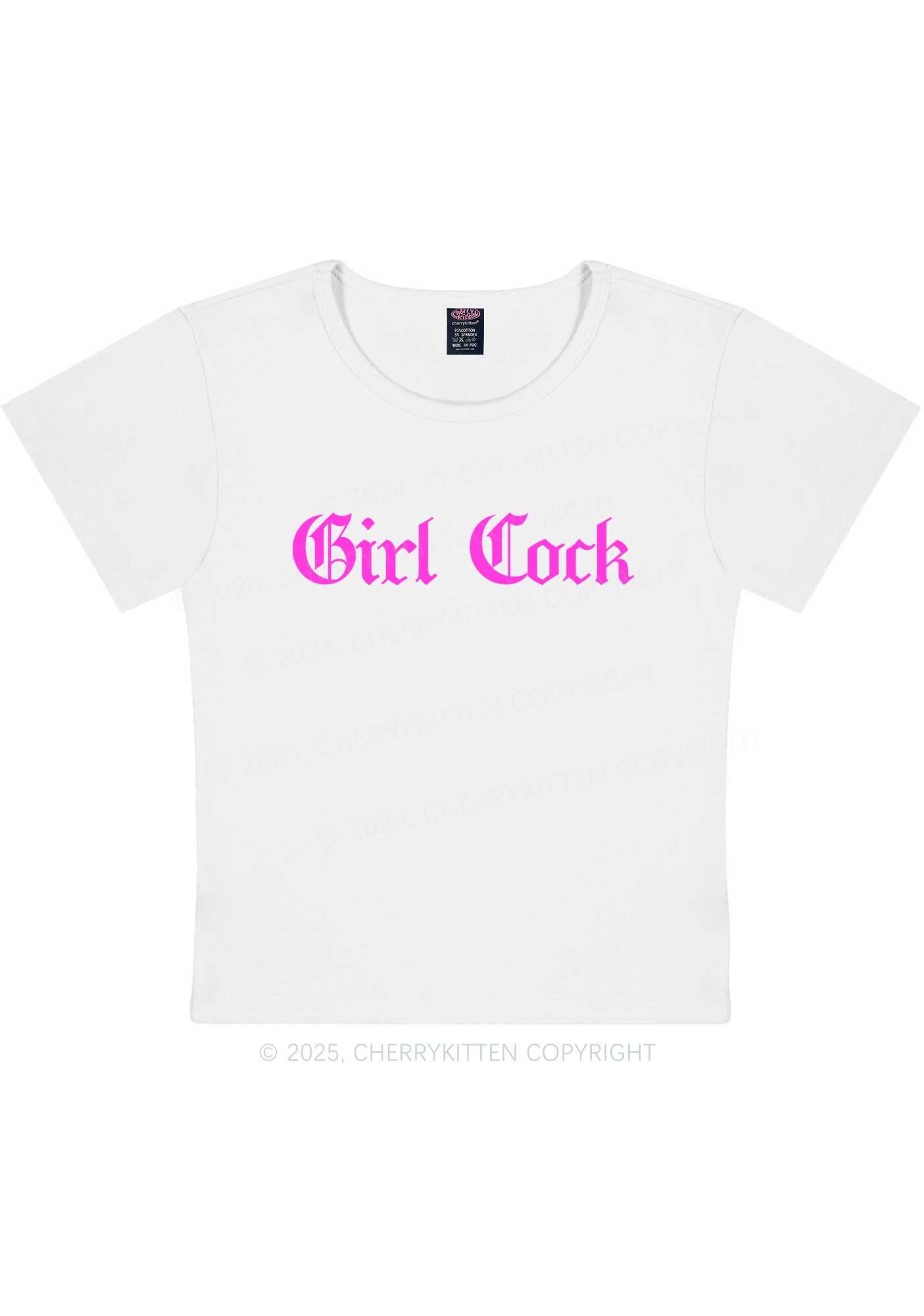 Girl Cock Y2K Baby Tee Cherrykitten