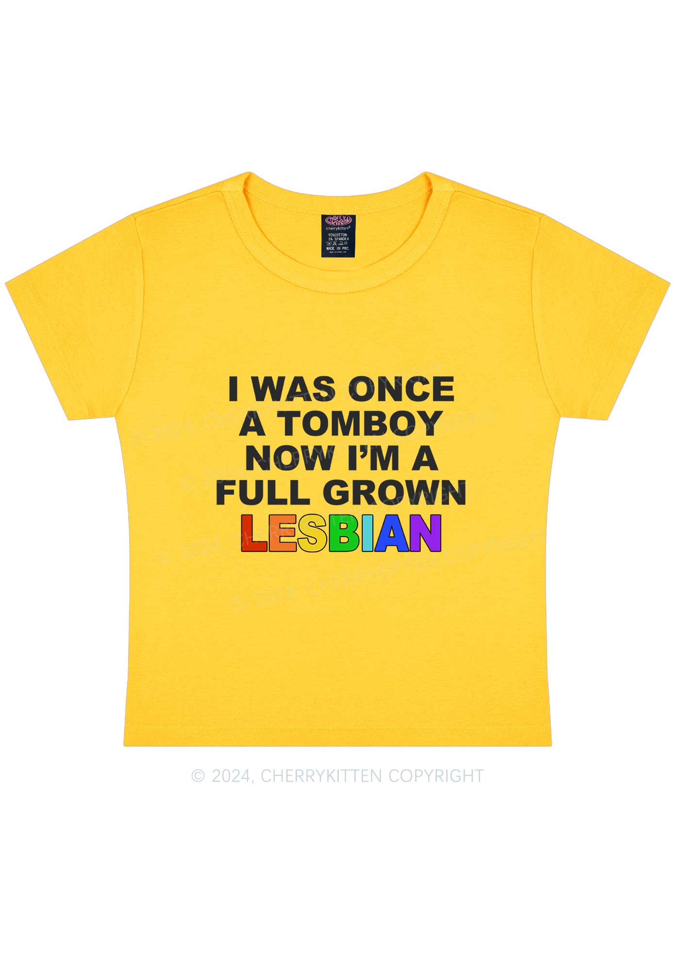 A Full Grown Lesbian Y2K Baby Tee Cherrykitten