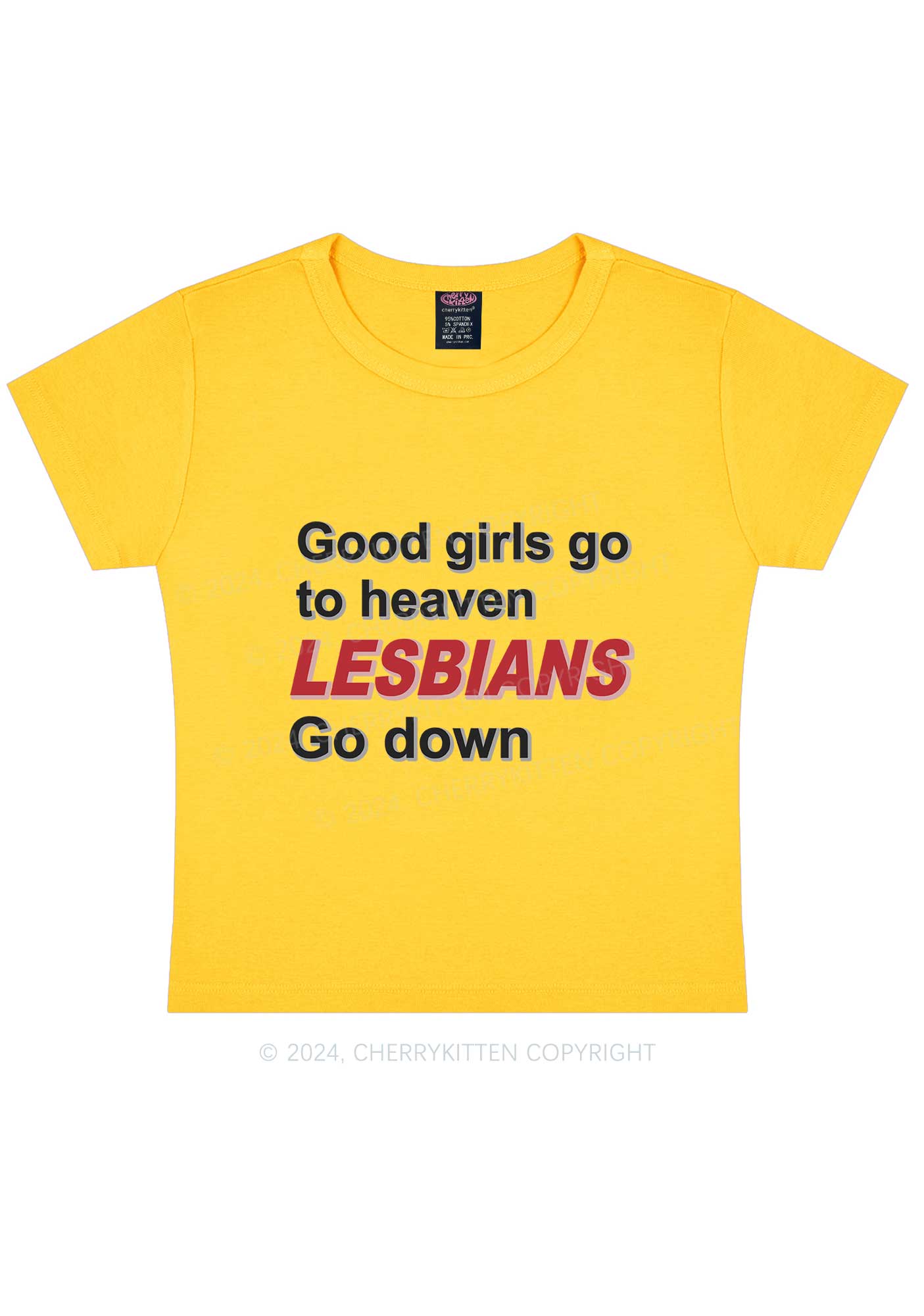 Good Girls Go To Heaven Y2K Baby Tee Cherrykitten