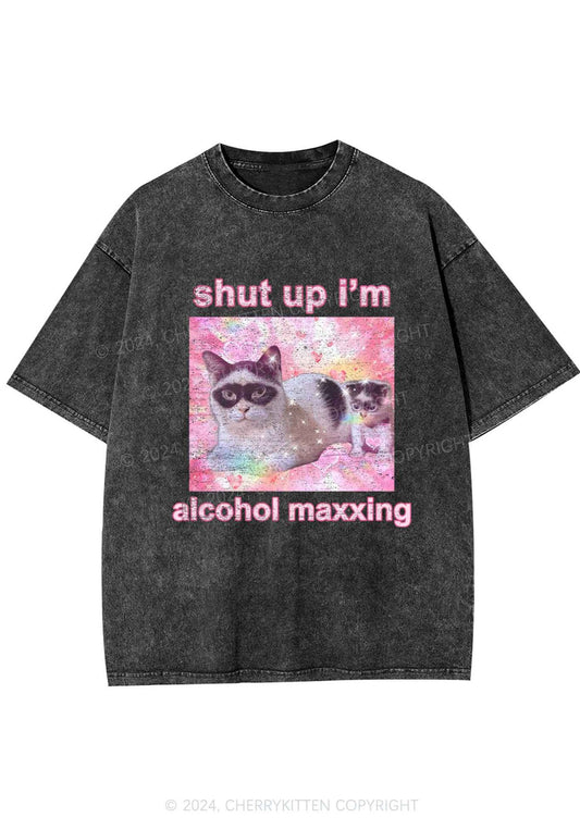 I'm Alcohol Maxxing Y2K Washed Tee Cherrykitten