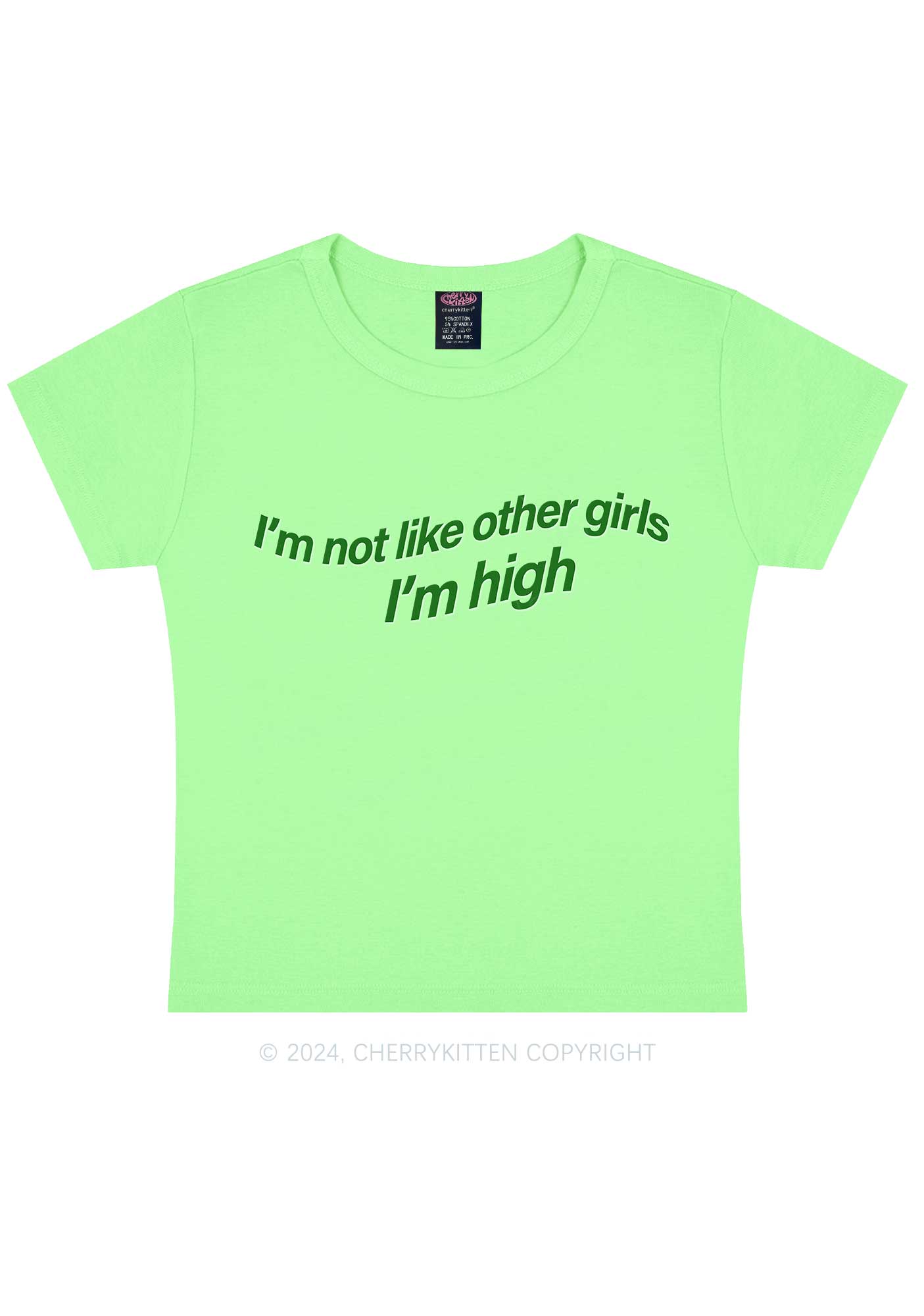 Im High Girl Y2K Baby Tee Cherrykitten