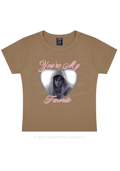 Custom You're My Favorite Y2K Baby Tee Cherrykitten