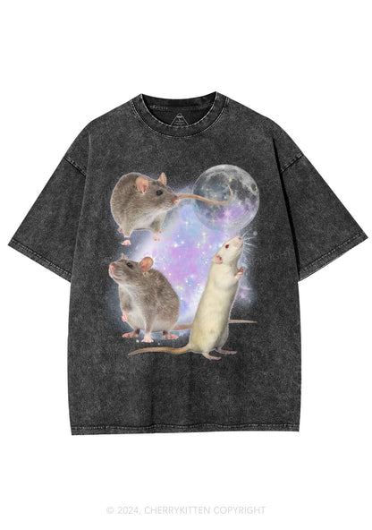 Three Rats Moon Y2K Washed Tee Cherrykitten