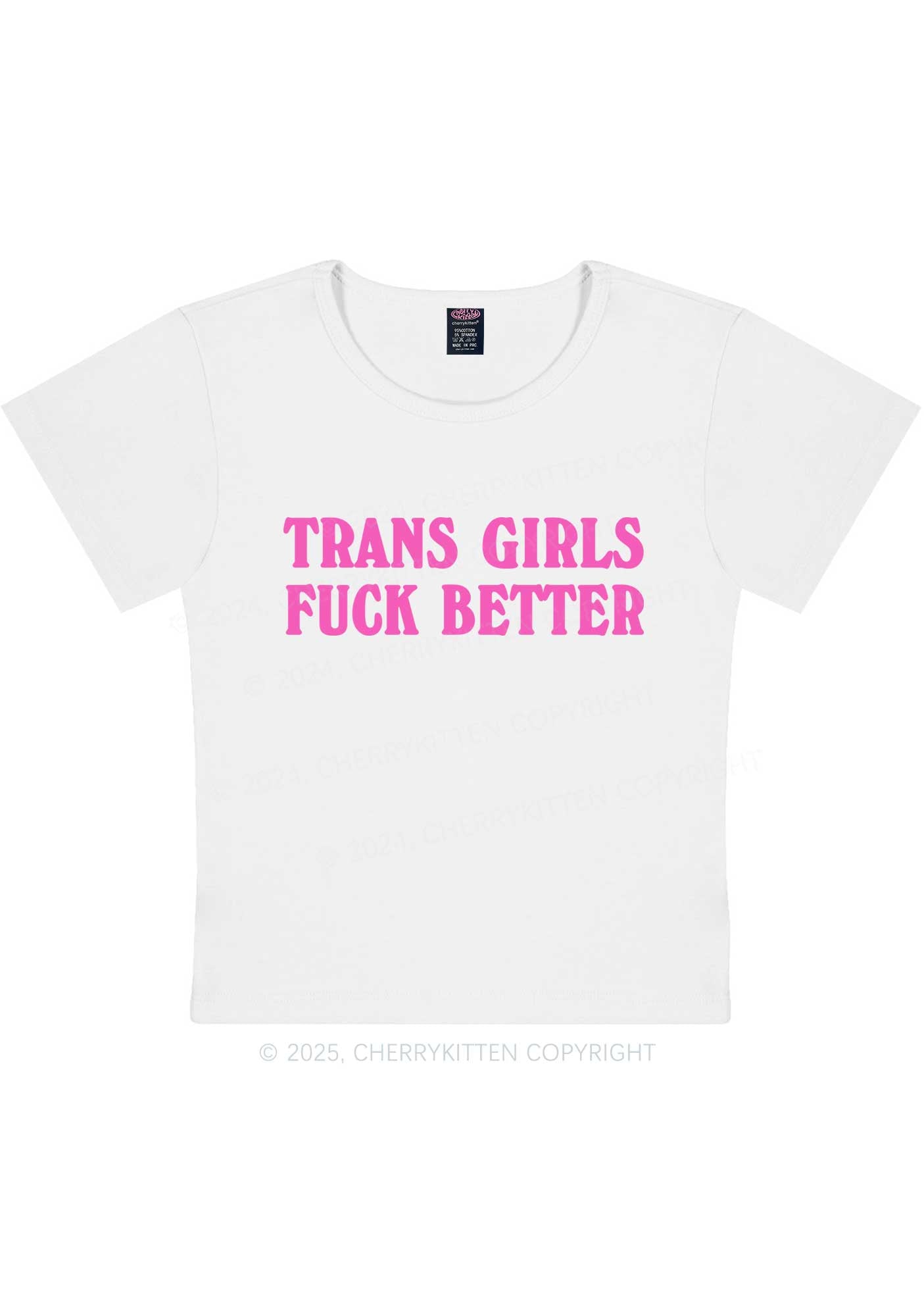 Trans Girls Fxxk Better Y2K Baby Tee Cherrykitten