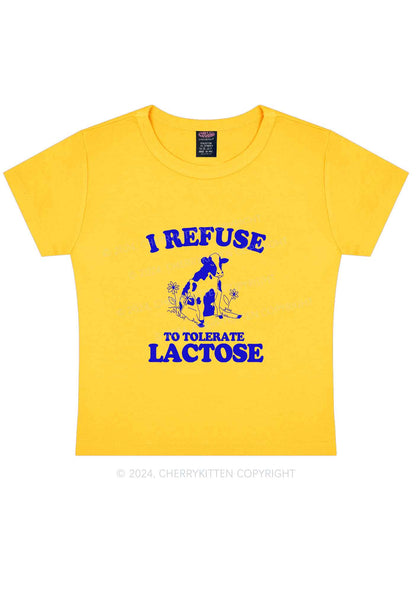 I Refuse To Tolerate Lactose Y2K Baby Tee Cherrykitten