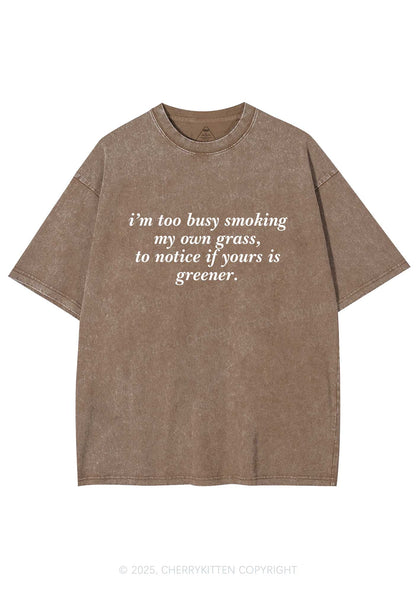 Too Busy Smoking Y2K Washed Tee Cherrykitten