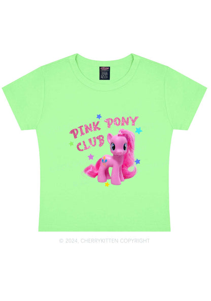 Pink Pony Y2K Baby Tee Cherrykitten