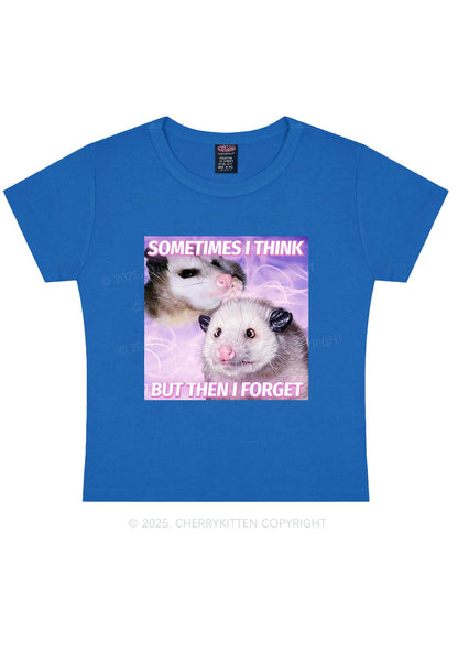 Rats Think Then Forget Y2K Baby Tee Cherrykitten