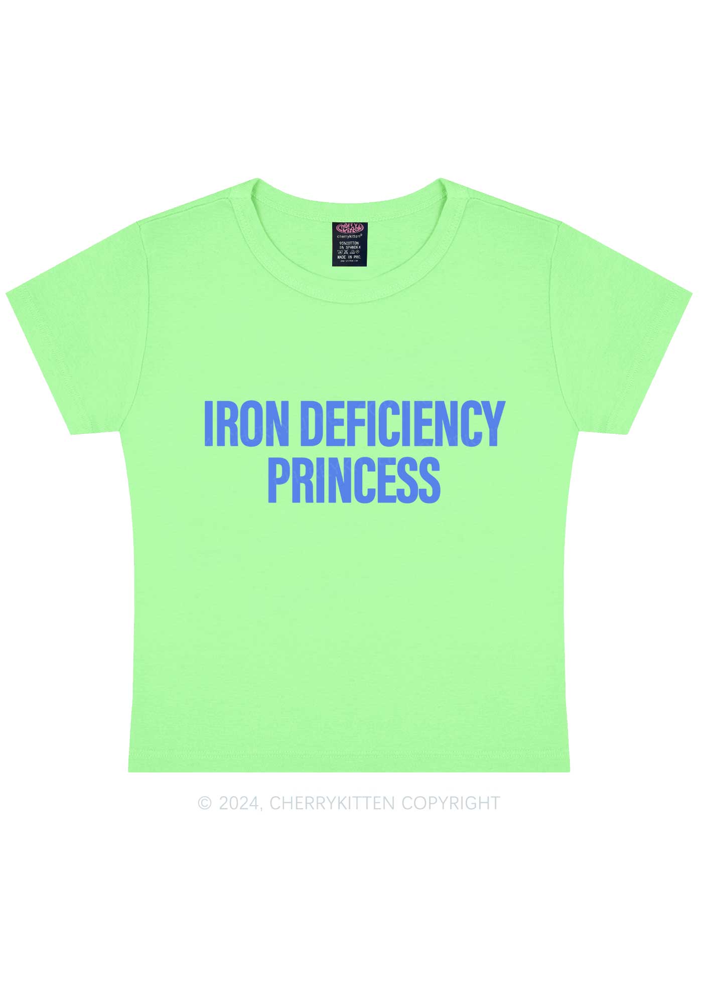 Iron Deficiency Princess Y2K Baby Tee Cherrykitten