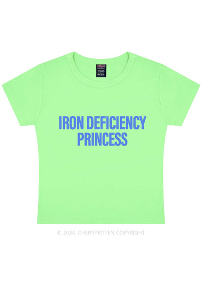 Iron Deficiency Princess Y2K Baby Tee Cherrykitten