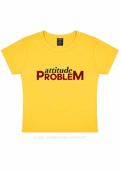 Big Attitude Problem Y2K Baby Tee Cherrykitten