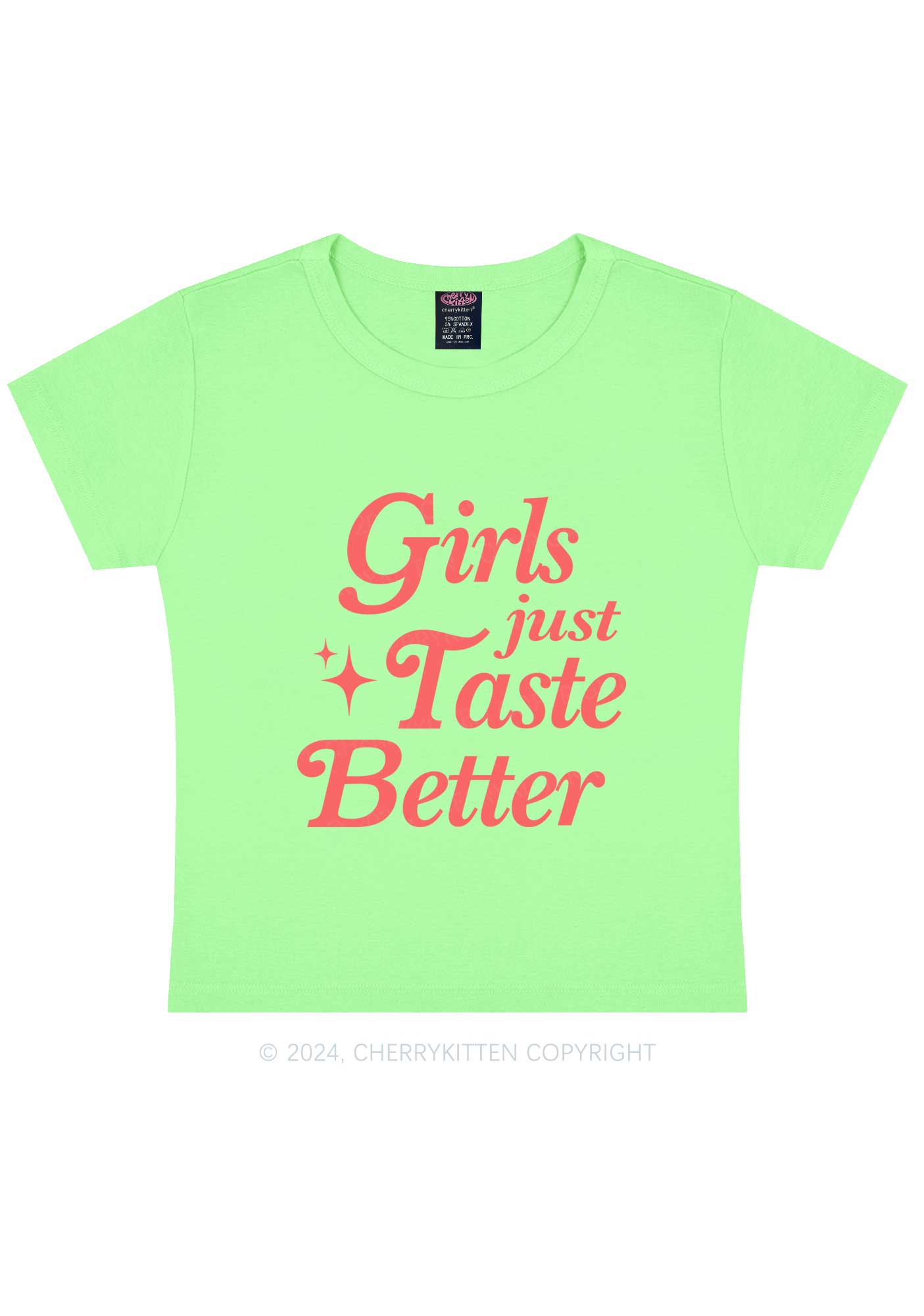 Girls Just Taste Better Y2K Baby Tee Cherrykitten