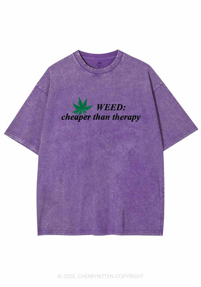 Cheaper Than Therapy Y2K Washed Tee Cherrykitten