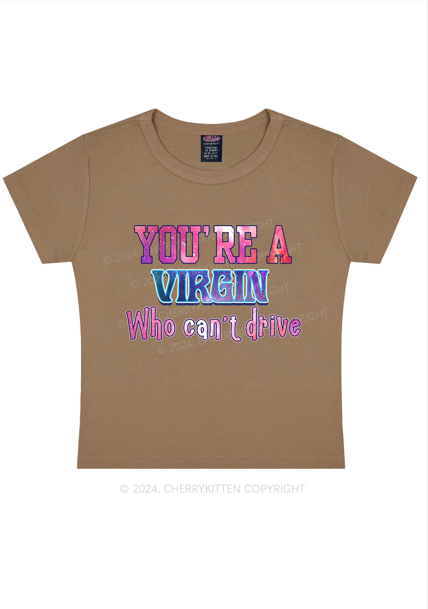 You're A Virgin Y2K Baby Tee Cherrykitten