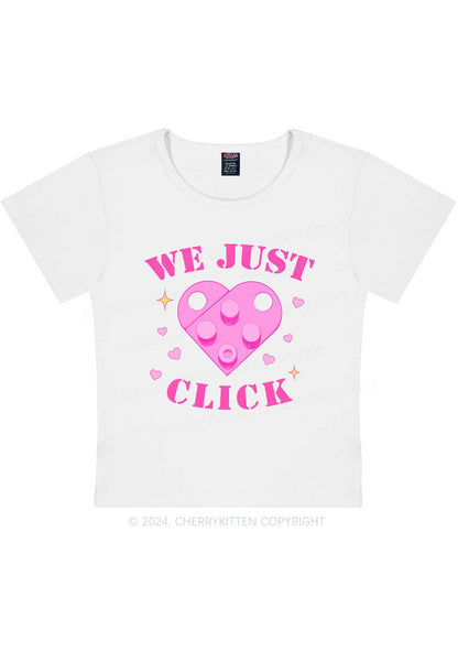 We Just Click Y2K Valentine's Day Baby Tee Cherrykitten