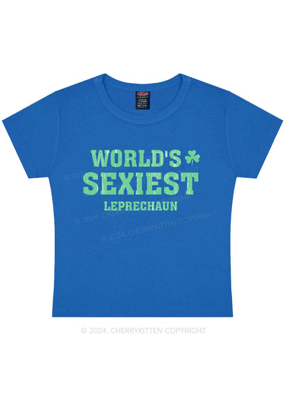 Worlds Sexiest Leprechaun St Patricks Y2K Baby Tee Cherrykitten