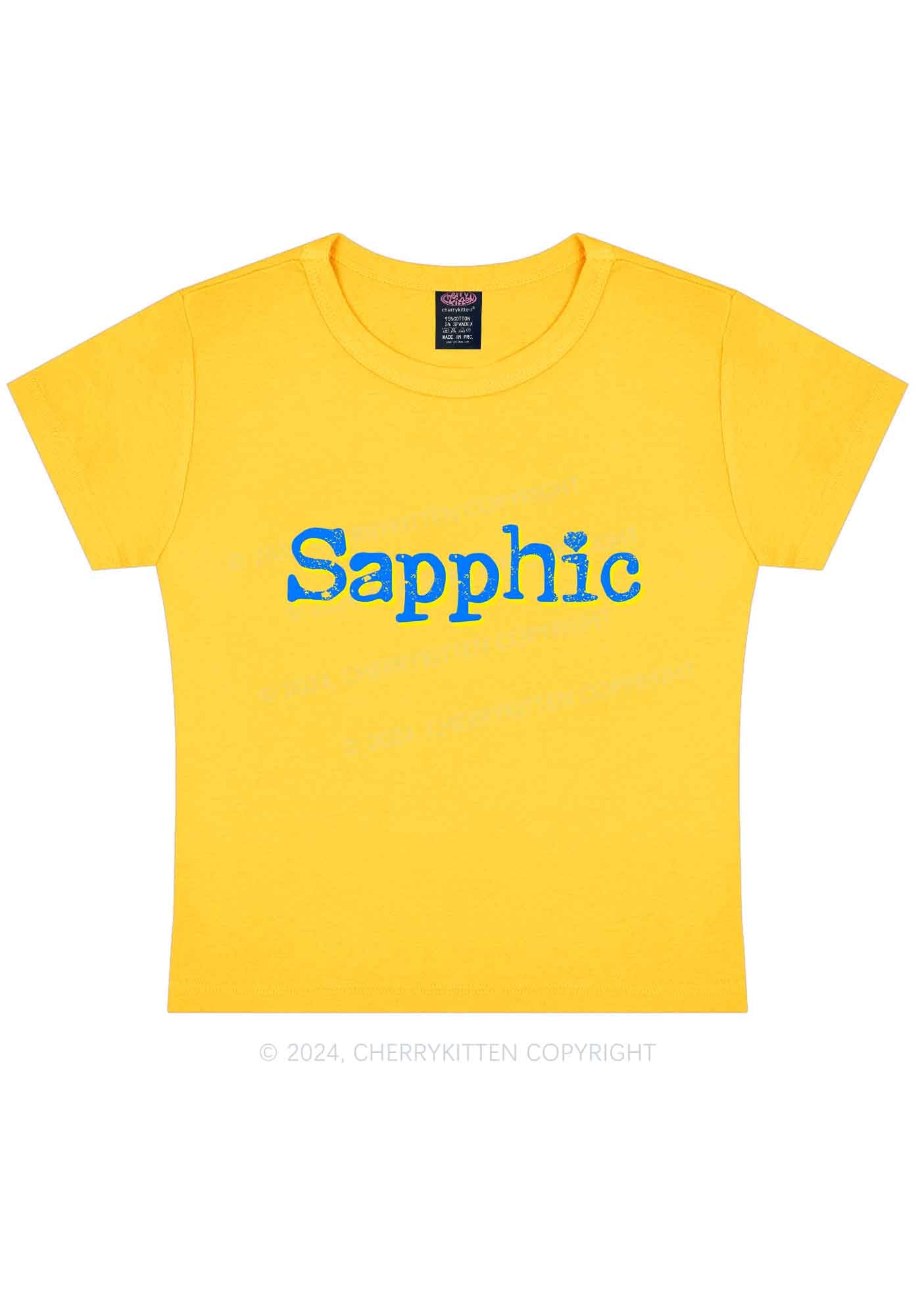 Sapphic Y2K Baby Tee Cherrykitten