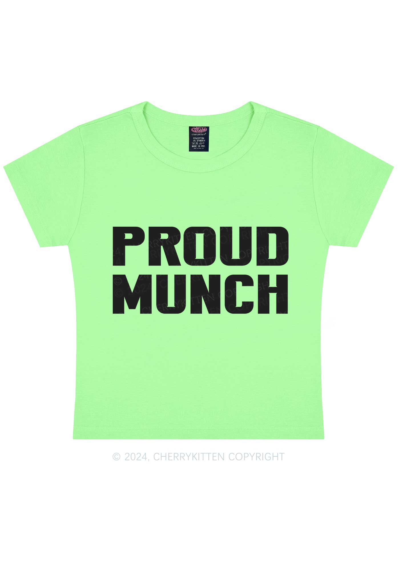 Proud Munch Y2K Baby Tee Cherrykitten