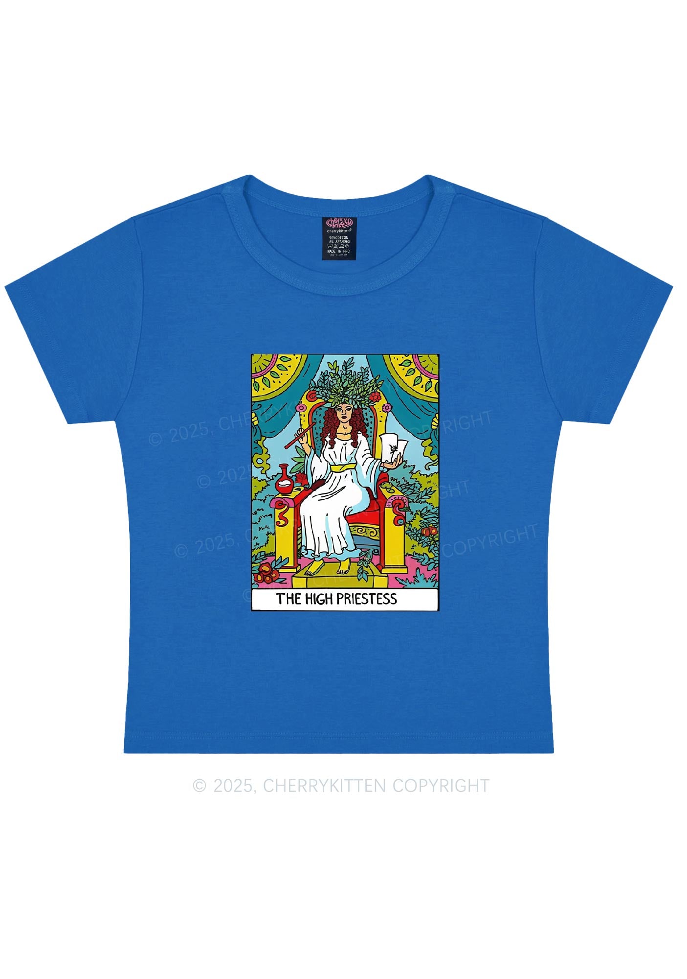 The High Priestess Y2K Baby Tee Cherrykitten