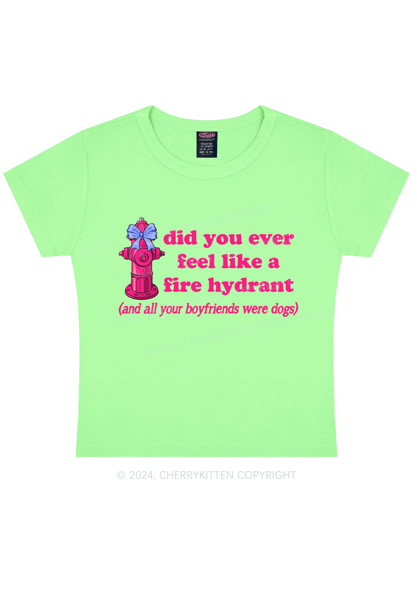 Fire Hydrant Y2K Baby Tee Cherrykitten