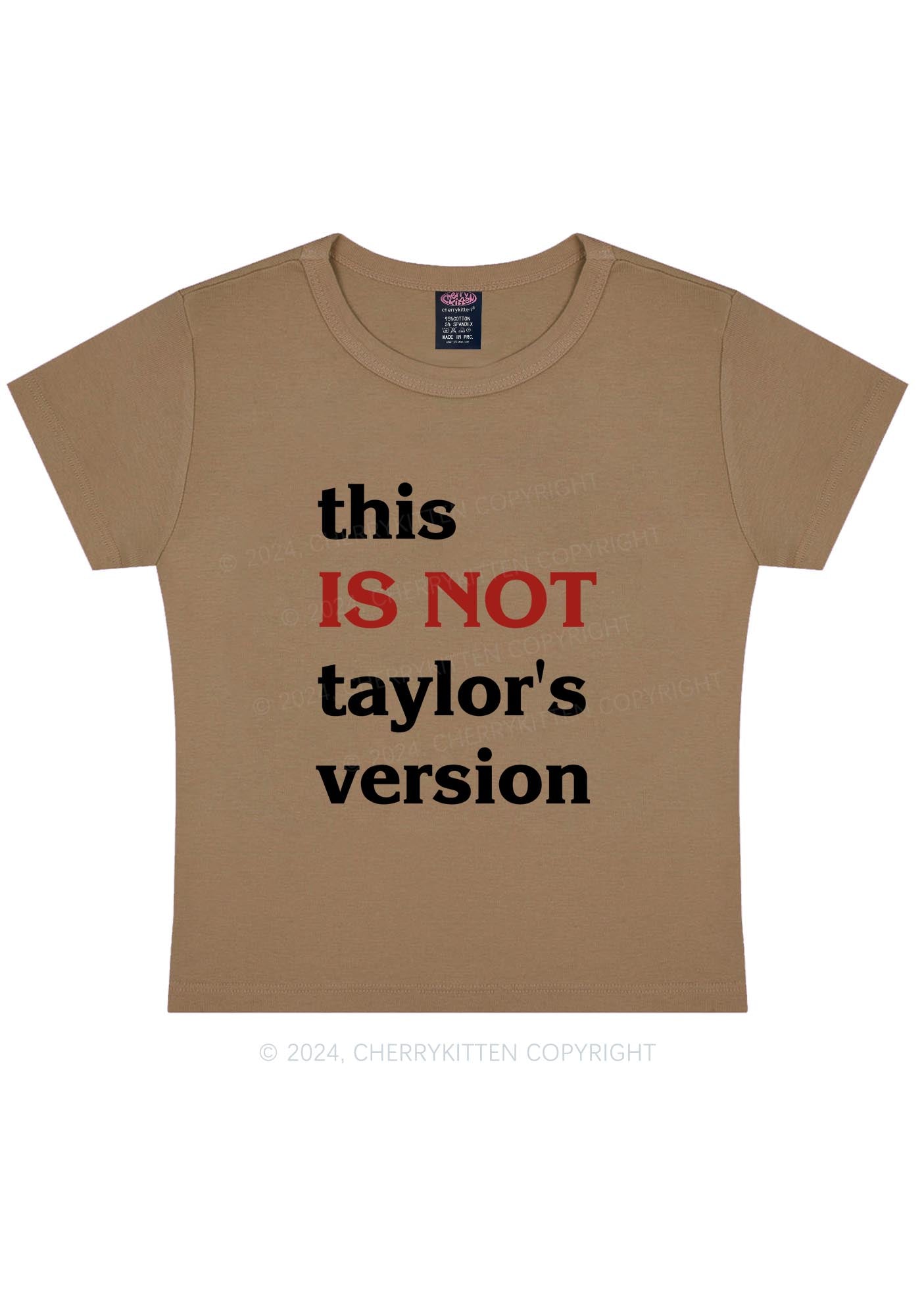 Is Not Tay's Version Y2K Baby Tee Cherrykitten