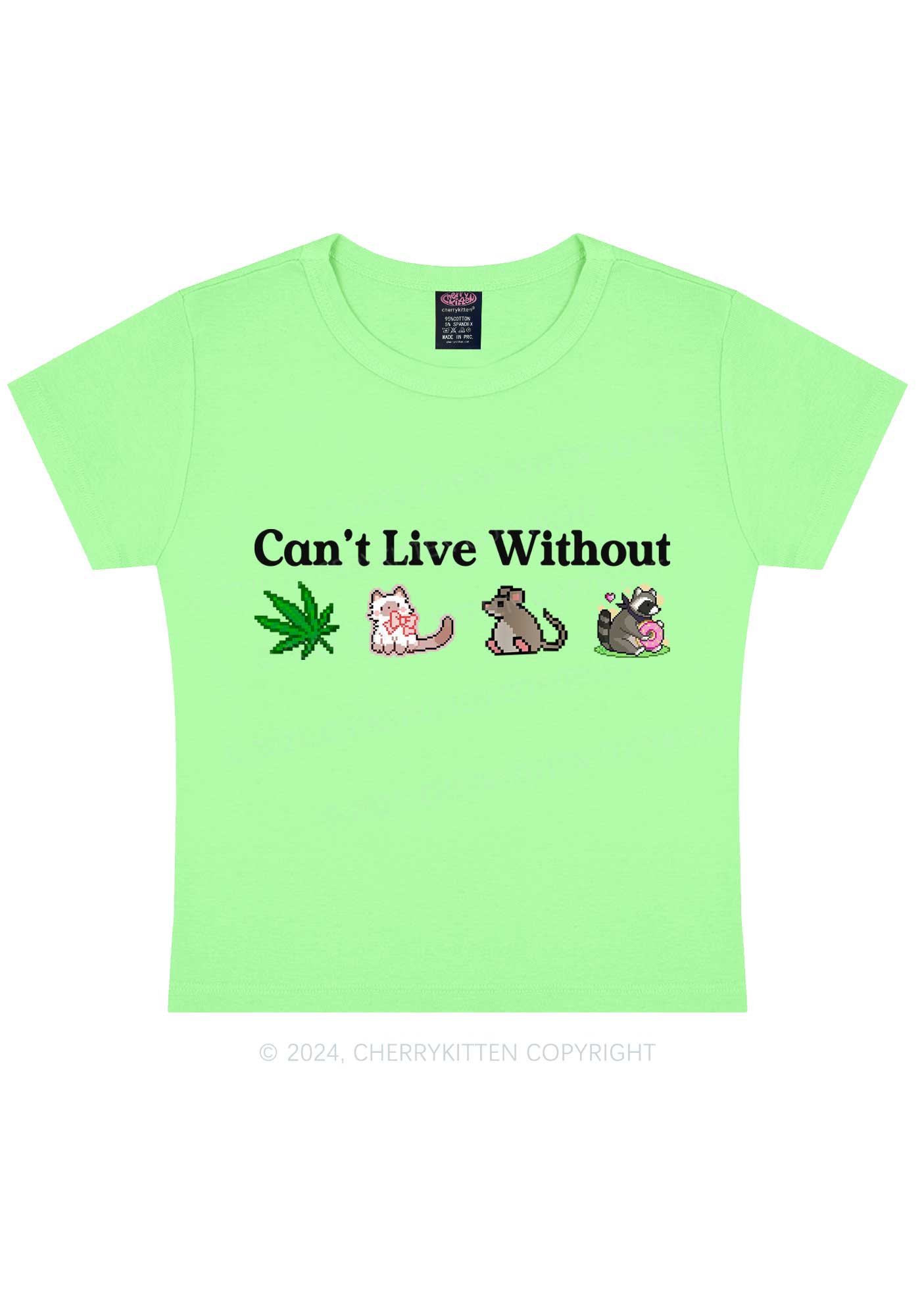 Can't Live Without Y2K Baby Tee Cherrykitten