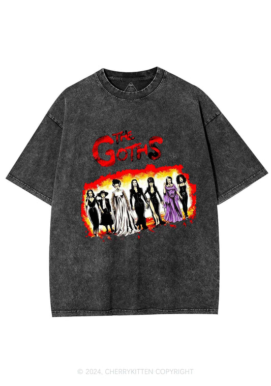 Halloween The Goths Y2K Washed Tee Cherrykitten