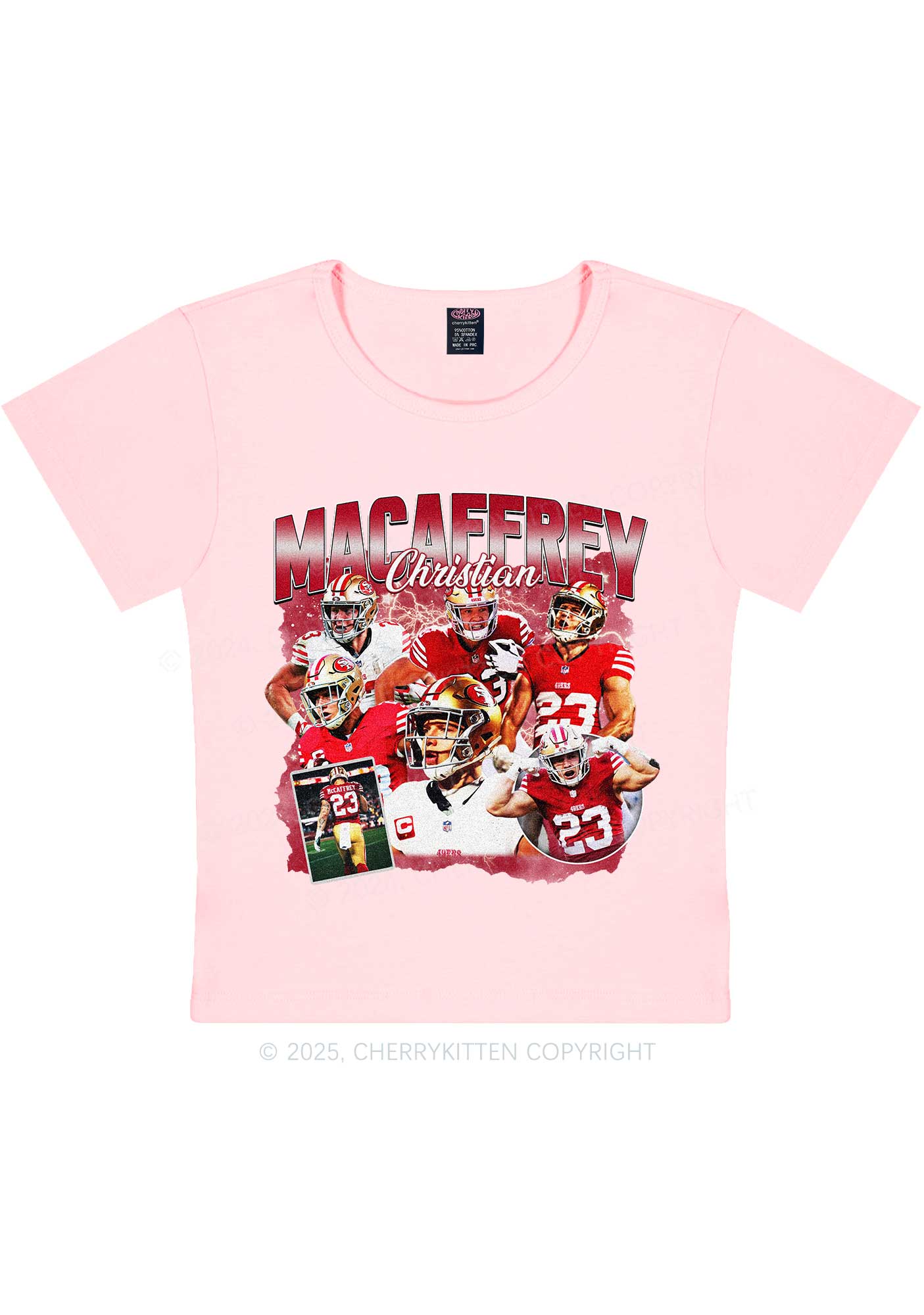 Red Christian Y2K Super Bowl Baby Tee Cherrykitten