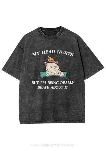 Head Hurts Y2K Washed Tee Cherrykitten